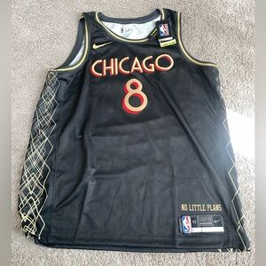 Chicago Bulls Jersey, # 8 Zach Lavine, Nike XL Black Alt, Rare Dri Fit Jersey